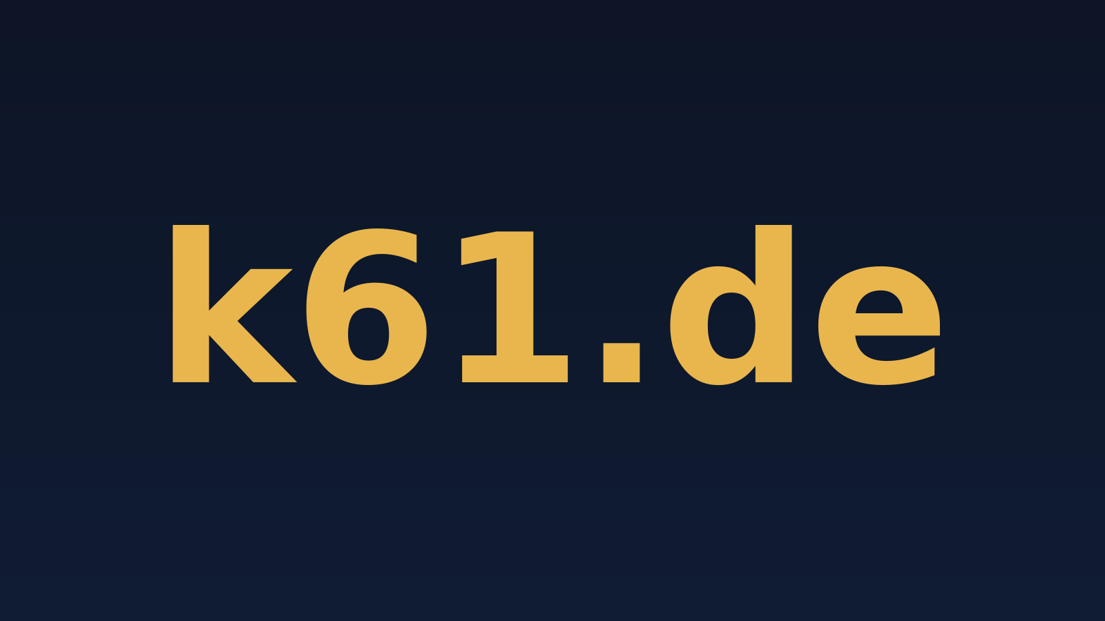 k61.de – Domain zu verkaufen